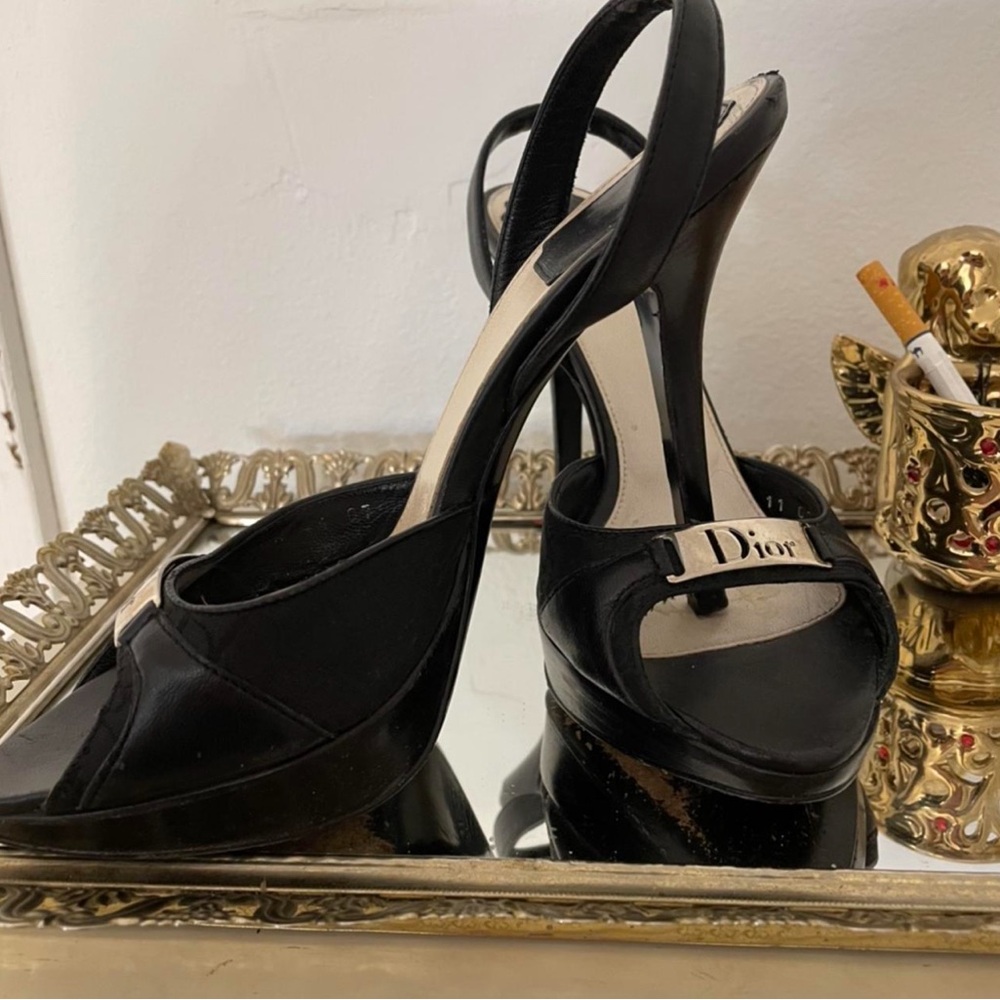 [SOLD] Authentic Vintage Christian Dior Black Slingback Heels